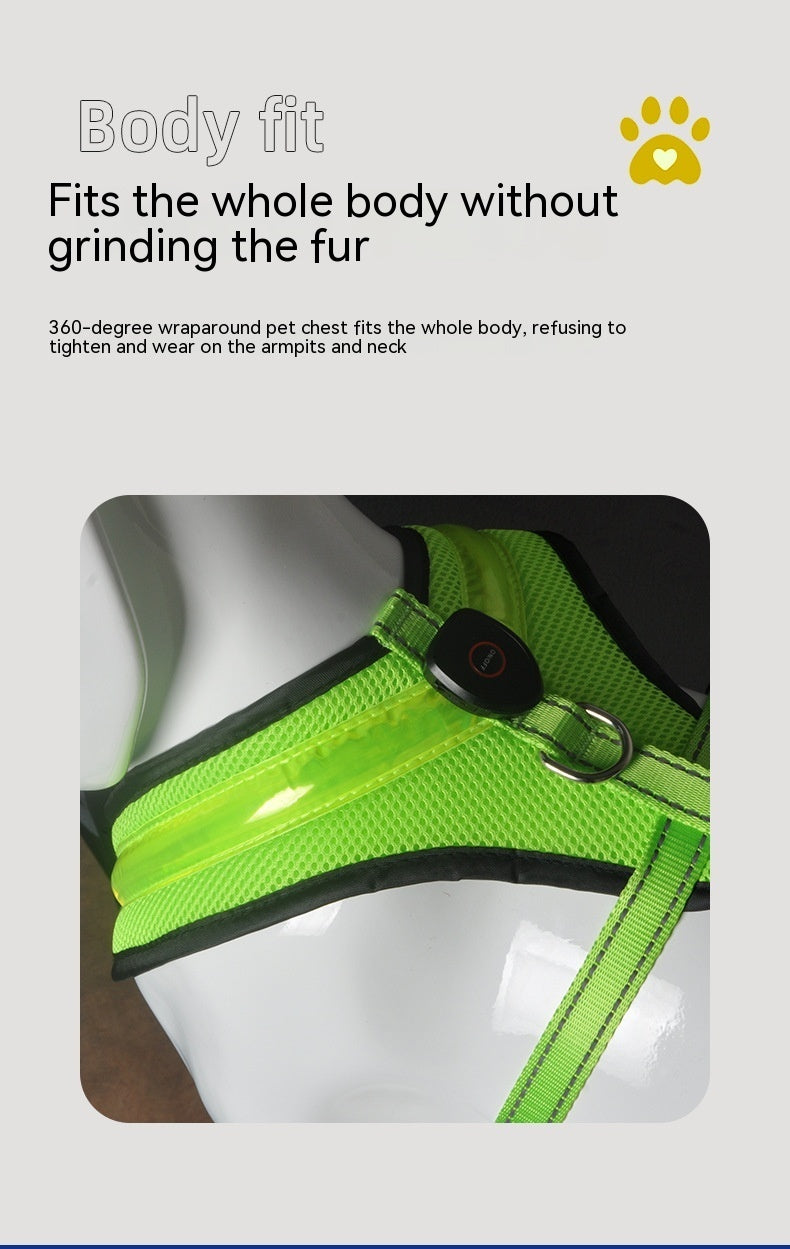 USB Charging LED Dog Chest Strap Vest