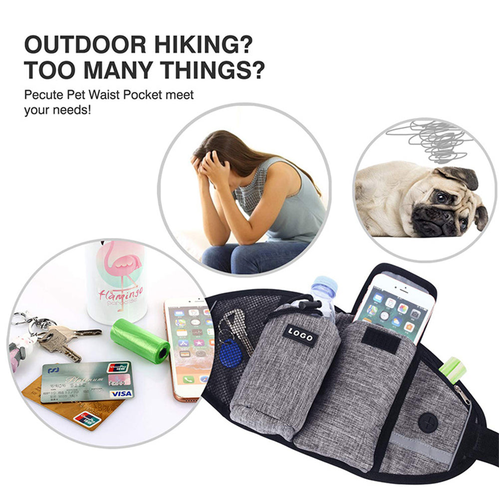 Dog Running Leash & Waist Bag Hands-Free Running