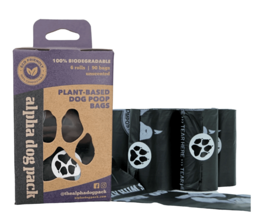 Premium Plant-Based Compostable Dog Poop Bags - 90 Count