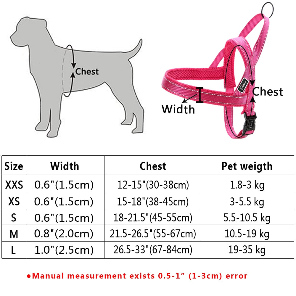 No Pull Reflective Dog Harness Leash Set