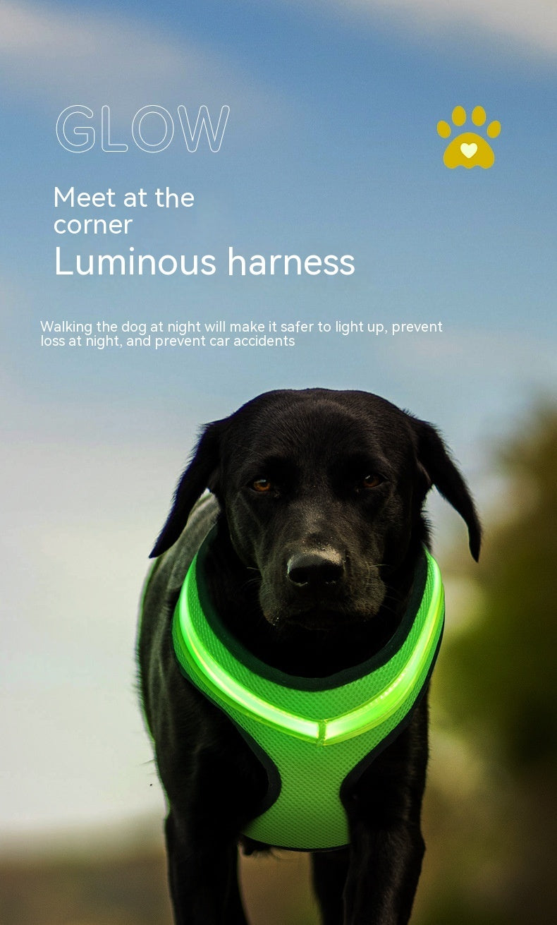 USB Charging LED Dog Chest Strap Vest